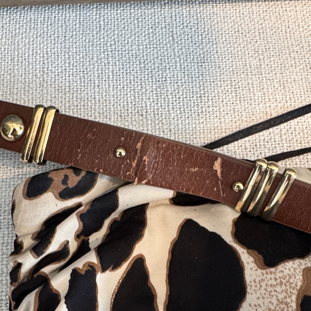 Cache Leopard Print strapless top - Picture 4 of 5